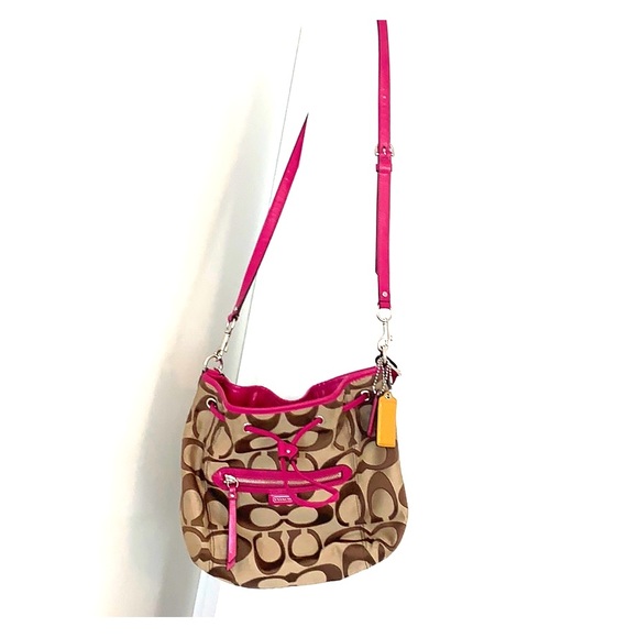 Coach pink hobo bag - Picture 1 of 6